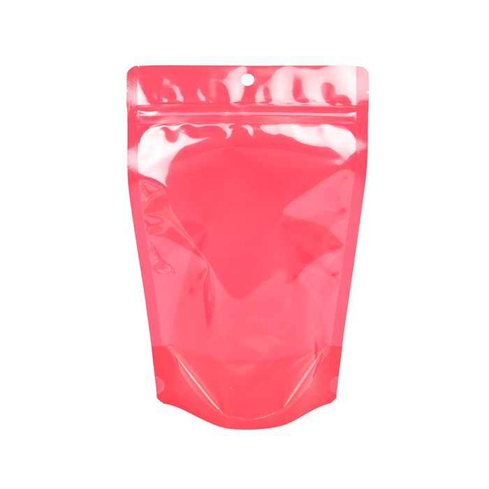 Doypack Transparent/Rose Fluo 14,9x8,9x23,2cm (100 pièces) [ZBGN7W]