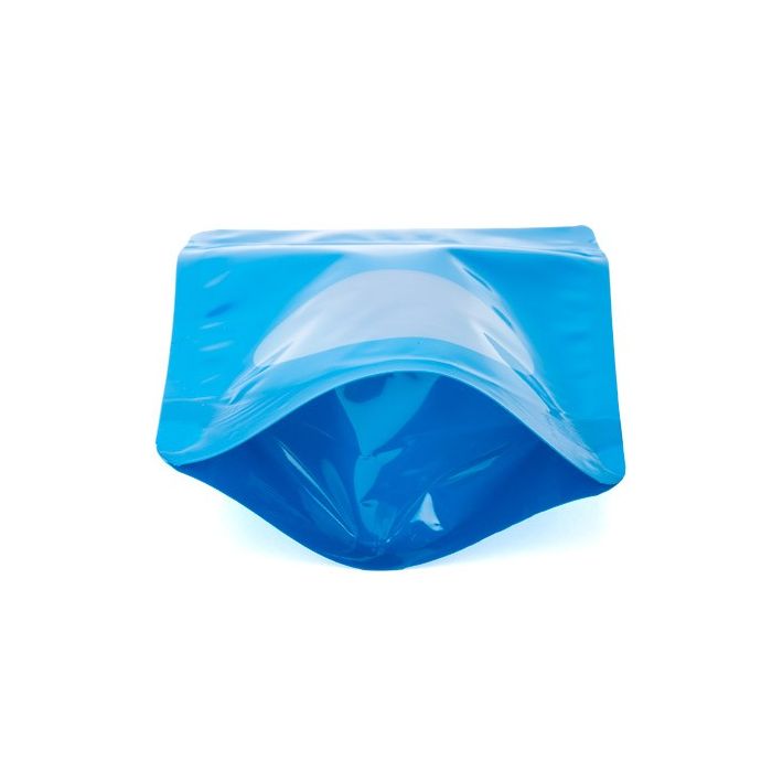 Doypack Bleu avec fenêtre ovale 10.2x6x15.2cm | 57g (100 pièces) [ZBGO2BL]
