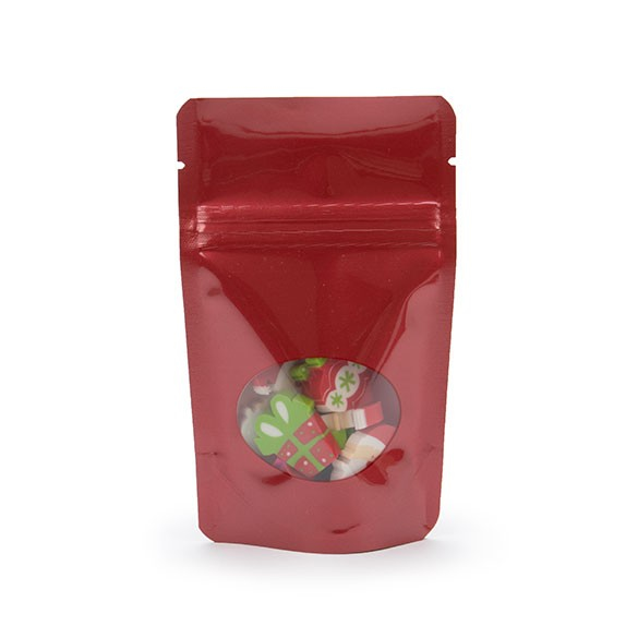 Stazakken Rood met ovaal Venster 8x5x13cm | 28 gram (100 stuks) [ZBGO1R]