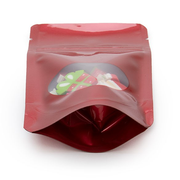Stazakken Rood met ovaal Venster 8x5x13cm | 28 gram (100 stuks) [ZBGO1R]
