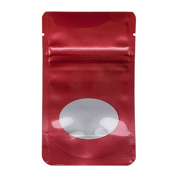 Stazakken Rood met ovaal Venster 8x5x13cm | 28 gram (100 stuks) [ZBGO1R]