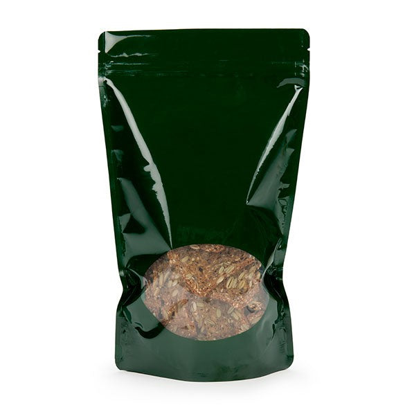 Stazakken Groen met ovaal Venster 17x9x28,5cm | 340 gram (100 stuks) [ZBGO4HG]