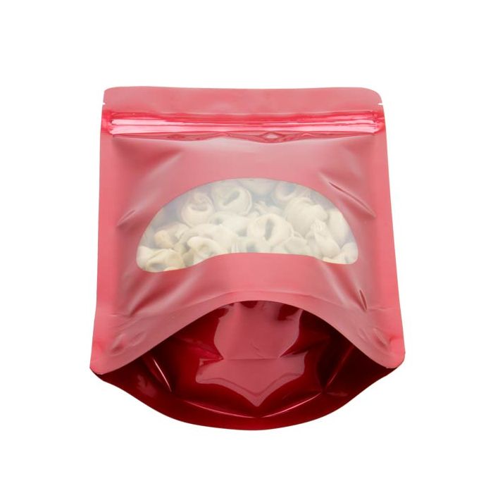 Stazakken Rood met ovaal Venster 15x9x23,2cm | 312 gram (100 stuks) [ZBGO7R]