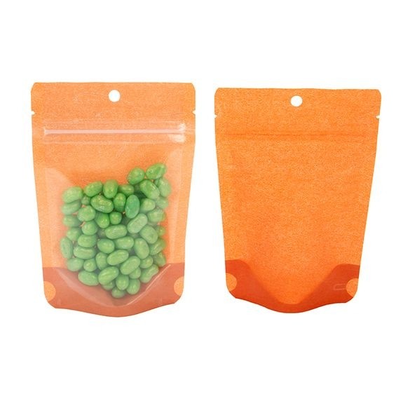 Stazakken Rijstpapier Transparant/Oranje 10,2x6x15,2cm | 57 gram (100 stuks) [ZBGR2HO]