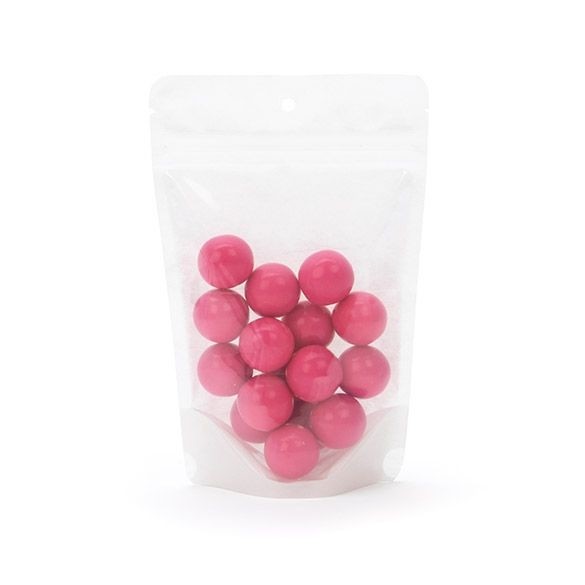 Stazakken Rijstpapier Transparant/Wit 11,9x7,6x18,4cm | 114 gram met rond ophanggat (100 stuks) [ZBGR46WCH]