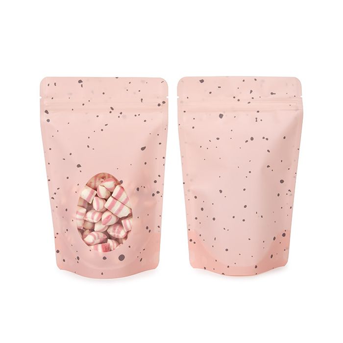 Stazakken Roze Gespikkeld Ei 13x7,9x20,6 cm (25 Stuks) [ZBGSW3EP]