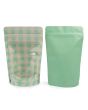 Doypack Transparent/Verte Pastel Plaid 13x7,9x20,6cm (25 pièces) [ZBGSW3GR]