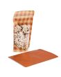 Doypack Transparent/Orange Pastel Plaid 13x7,9x20,6cm (25 pièces) [ZBGSW3OP]