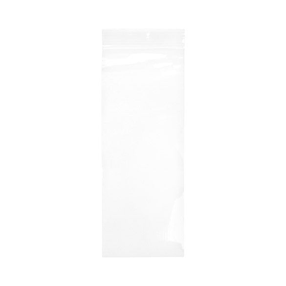 Sachet zip à transparence cristalline 7,6x20,3cm (100 pièces) [ZC38]