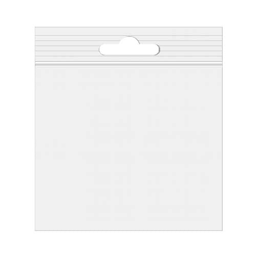 Sachet zip à transparence cristalline avec trou de suspension européen 21,6x21,6cm (100 pièces) [ZE8H]