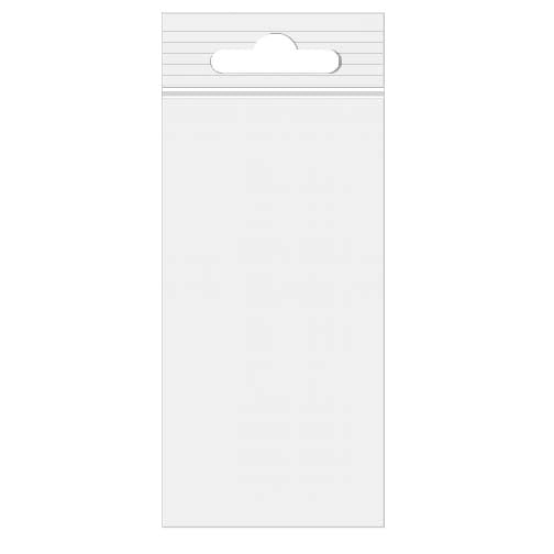 Sachet zip à transparence cristalline avec trou de suspension européen 10,2x20,3cm (100 pièces) [ZE48]