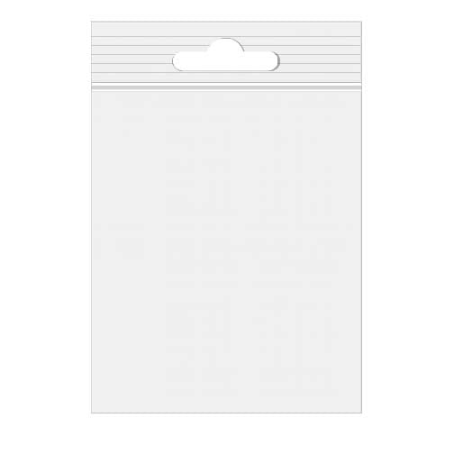Sachet zip à transparence cristalline avec trou de suspension européen 12,7x20,3cm (100 pièces) [ZE58]