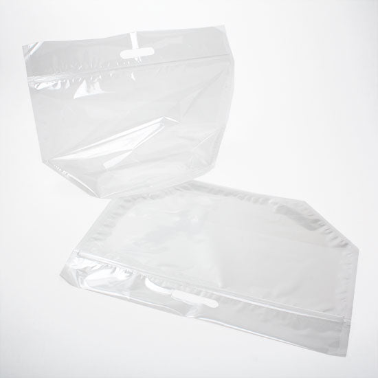 Sac à poignées avec zip transparence cristalline 45x22,5x30,5 cm (50 Pièces) [ZFG1]