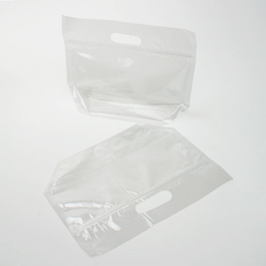 Sachet zip à transparence cristalline rigide avec poignée 27,9x10,3x15,2 cm (100 Pièces) [ZFG4]