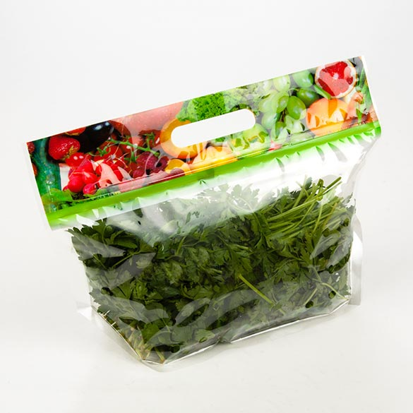 Sac à poignées avec zip transparence cristalline et trou d'aération 29,2x10,8x15,6 cm (100 Pièces) [ZFG5V]