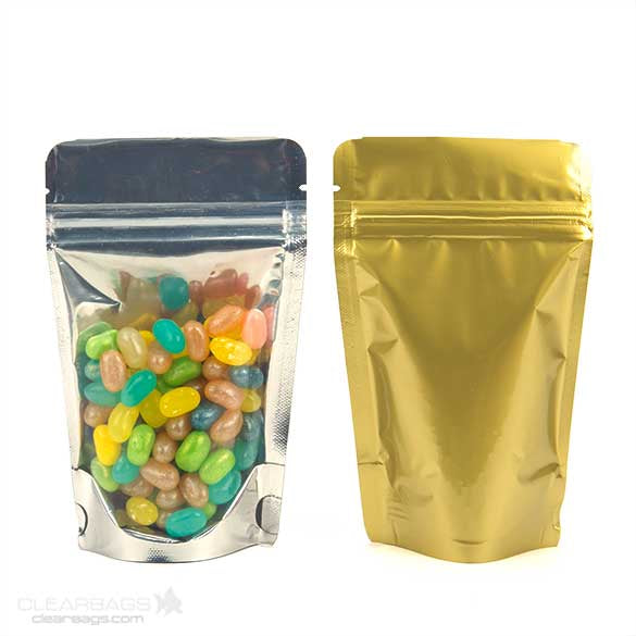 Doypack avec le dos doré 9.5x5.7x15.7cm | 57g (100 pièces) [ZBGG35]