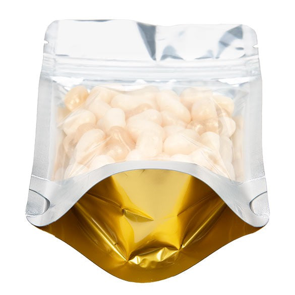 Doypack avec le dos doré 9.5x5.7x15.7cm | 57g (100 pièces) [ZBGG35]