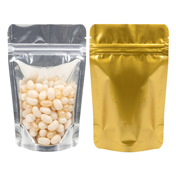 Doypack avec le dos doré 9.5x5.7x15.7cm | 57g (100 pièces) [ZBGG35]