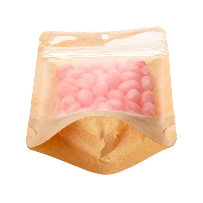 Doypack Transparentes/Kraft 10,2x6x15,2cm Trou de suspension (100 pièces) [ZBGKC2H]