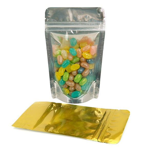 Doypack avec le dos doré 9.5x5.7x15.7cm | 57g (100 pièces) [ZBGG35]
