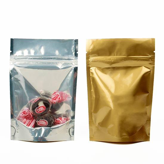 Doypack avec le dos doré 10.2x6x15.2cm | 57g (100 pièces) [ZBGG2]