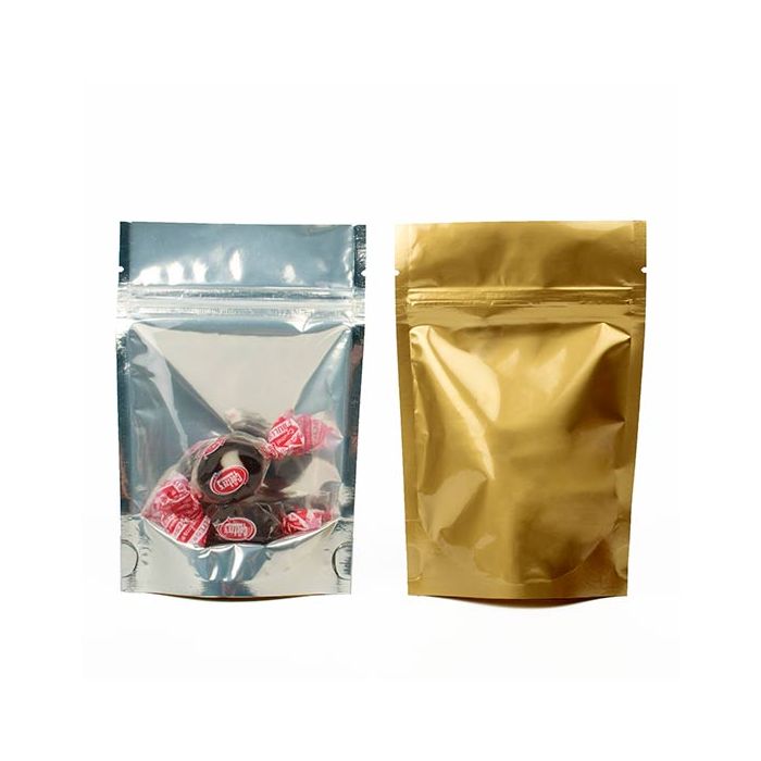 Stand Up Pouches Transparent/Gold 13x7x20.5cm | 113 grams