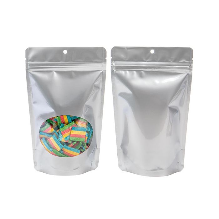 Stazakken Zilver Met Ovaal Venster 13x7,9x20,6cm (100 Stuks) [ZBGO3SH]