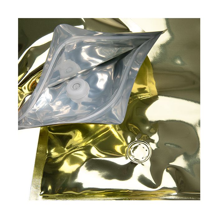 Doypack Or 17,1x8,9x28,6cm avec valve (100 pièces) [ZBGM4SGV]