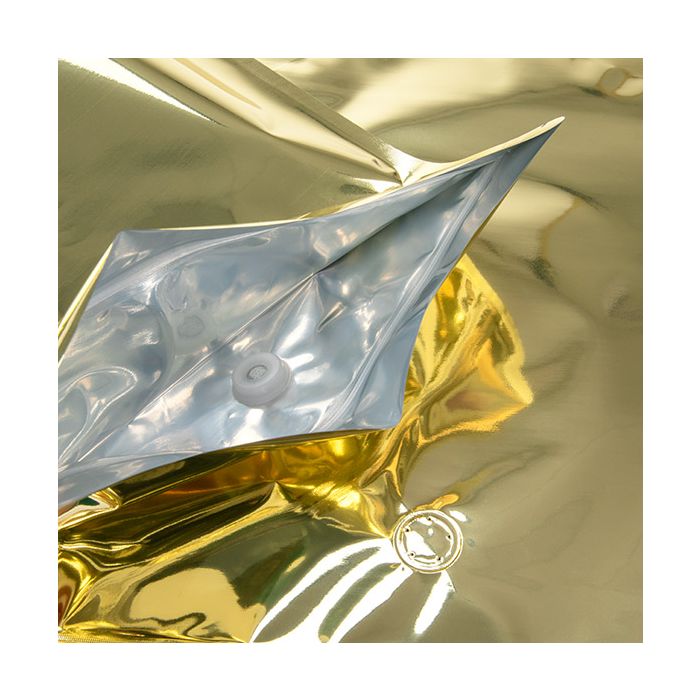 Doypack Or 22,9x12,1x34,3cm avec valve (100 pièces) [ZBGM6SGV]