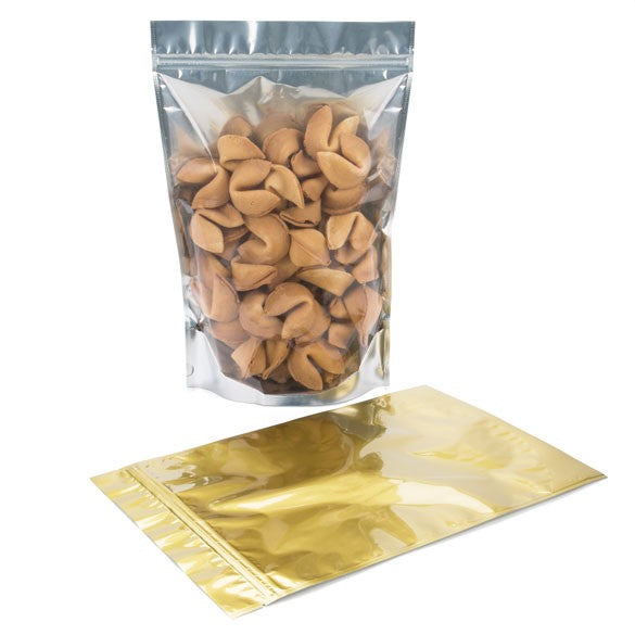 Stazakken Transparant/Goud 23x12x34,5cm | 907 gram (100 stuks) [ZBGG6]