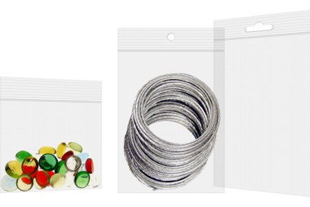 Sachet zip à transparence cristalline avec trou de suspension 30,5x38,1cm (100 pièces) [ZR1215]
