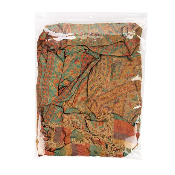 Sachet zip à transparence cristalline avec trou de suspension européen + trou d'aération 30,5x38,1cm (100 pièces) [ZR1215V]