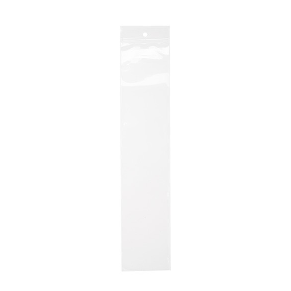 Sachet zip à transparence cristalline avec trou de suspension 6,4x30,5cm (100 pièces) [ZR2H12]