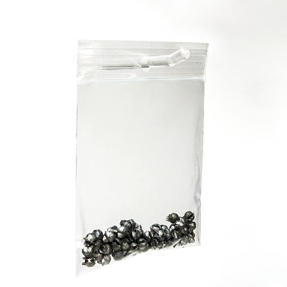 Sachet zip à transparence cristalline avec trou de suspension 7,6x7,6cm (100 pièces) [ZR33]