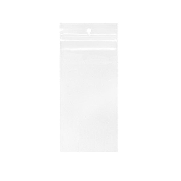 Gripzakken met ophanggat 7,5x15cm Kristalhelder pp 50 micron (100 stuks) [ZR36]