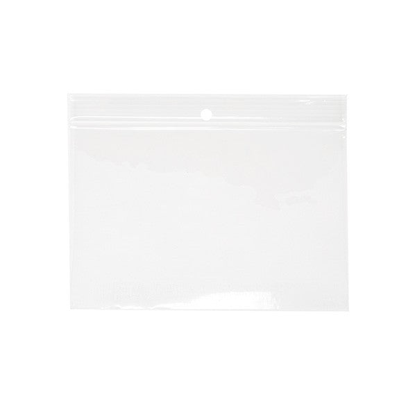 Sachet zip à transparence cristalline avec trou de suspension 15,2x10,2cm (100 pièces) [ZR64]