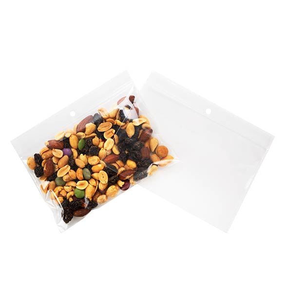 Sachet zip à transparence cristalline avec trou de suspension 15,2x10,2cm (100 pièces) [ZR64]
