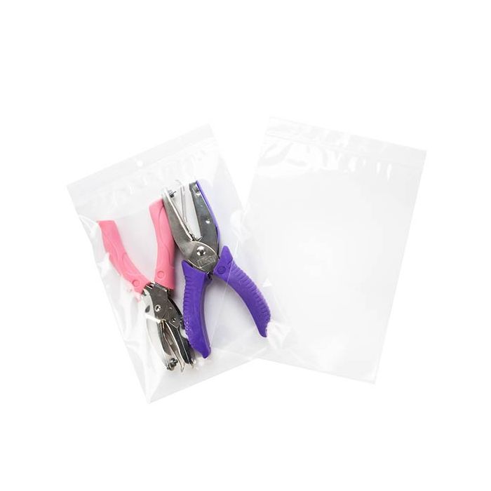 Sachet zip à transparence cristalline avec trou de suspension 15,2x20,3cm (100 pièces) [ZR68]