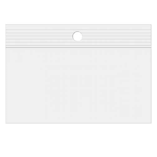 Sachet zip à transparence cristalline avec trou de suspension 15,2x10,2cm (100 pièces) [ZR64]