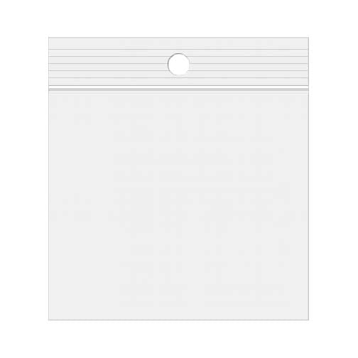 Gripzakken met ophanggat 33x33cm Kristalhelder pp 50 micron (100 stuks) [ZR1313]