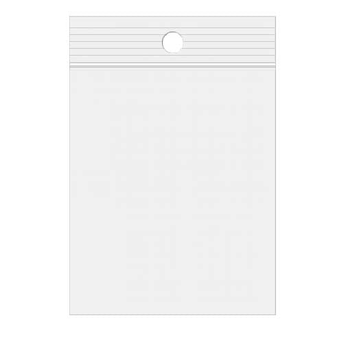 Sachet zip à transparence cristalline avec trou de suspension 30,5x38,1cm (100 pièces) [ZR1215]