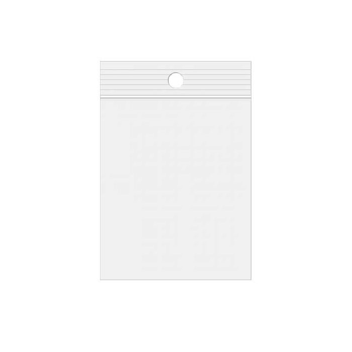 Gripzakken met ophanggat 5x7,5cm Kristalhelder pp 50 micron (100 stuks) [ZR23]
