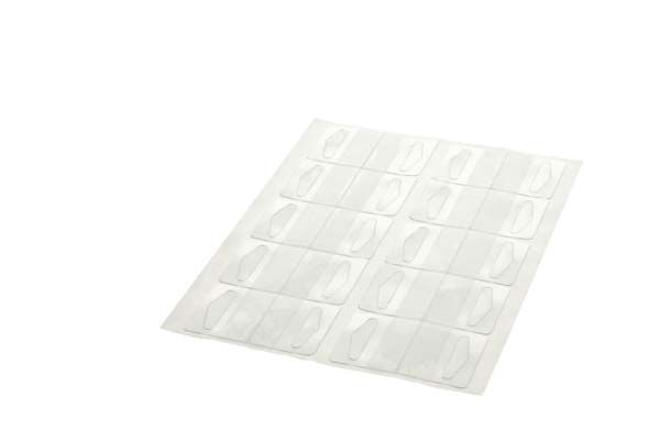Clear hang tabs