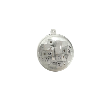 Vulbare kerstbal 5 cm vooraanzicht