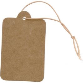 Labels, afm 25x40 mm, lichtbruin, 100stuks [HOB01273]