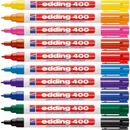 Edding Markers 400, lijndikte 1 mm, diverse kleuren, 10 stuk/ 1 doos [HOB-353290]