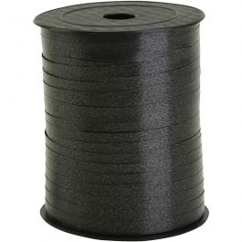 Ruban cadeau, L : 5 mm, noir, 400 m/ 1 rouleau [HOB-557484]