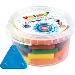 PRIMO Wax Krijtjes, diverse kleuren, 30 stuk/ 1 doos [HOB-410248]