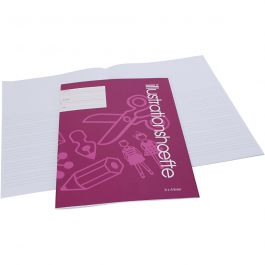 Cahier d'exercices avec espace pour des images/photos, A4, dim. 21x29,7 cm, 64 , 70 gr, 25 pièce/ 1 Pq. [HOB-115275]