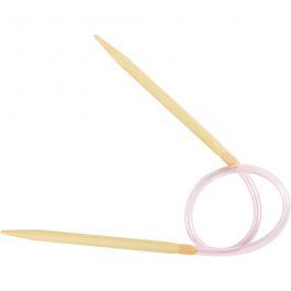 Aiguilles à tricoter circulaires, L : 40 cm, dim. 6 mm, 1 pièce [HOB-422750]